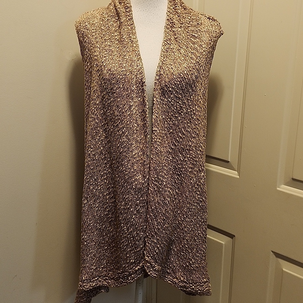 Alice & Olivia Open Front Knit Sweater Vest Sleeveless One Size